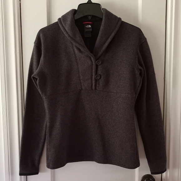 The North Face Sweaters - The North Face Crescent Ridge Shawl Collar Fleece Sweater Women's Size Small